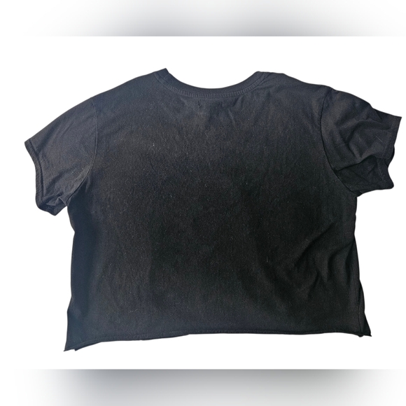 HOT TOPIC Wild Mushrooms Boxy Crop Black T-Shirt | SZ M - Picture 4 of 9
